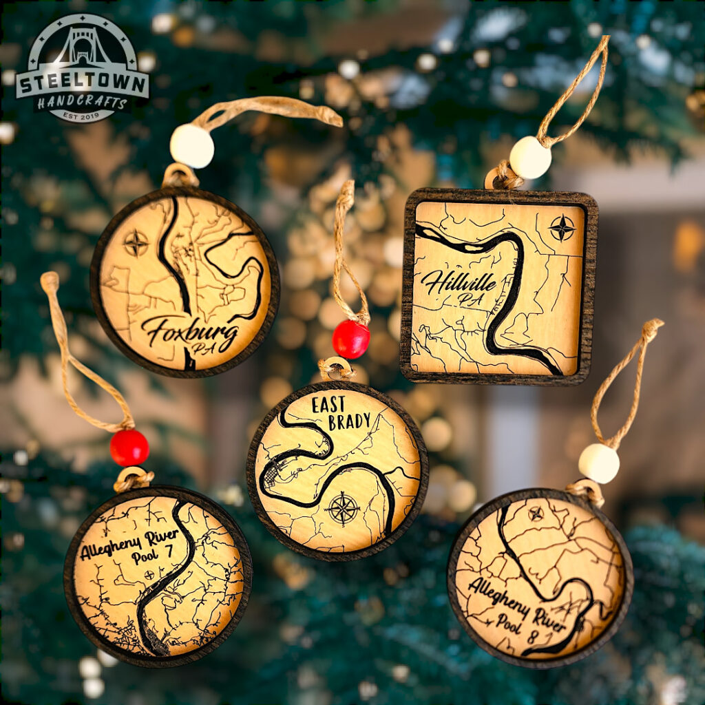 East Brady Map Ornament