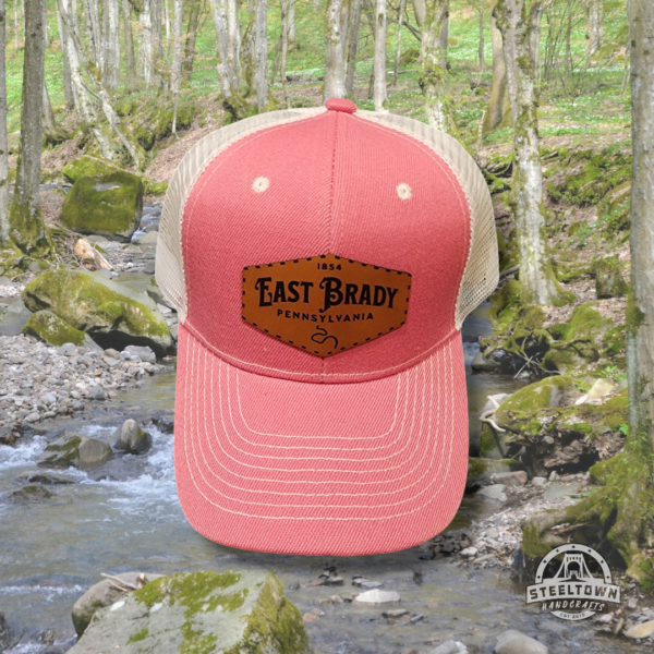 East Brady 1854 Leatherette Hat - Pink/White