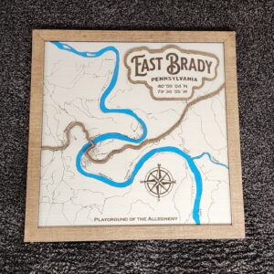 17" Square East Brady Map