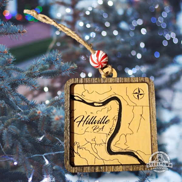 Allegheny River Map Ornaments - Image 2