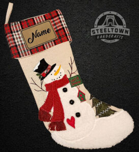 plaid-snowman-stocking