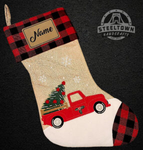 plaid-truck-stocking