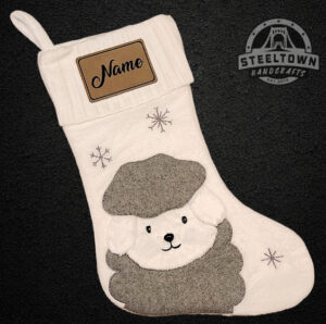 white-pup-stocking