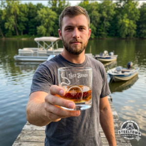 Engraved East Brady Whiskey Rocks Glass